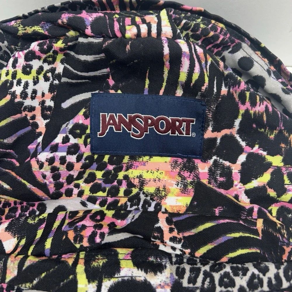JanSport T501 SuperBreak Backpack Multicolor Animal Print Abstract School Bag